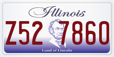 IL license plate Z527860
