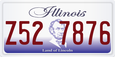 IL license plate Z527876