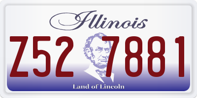 IL license plate Z527881