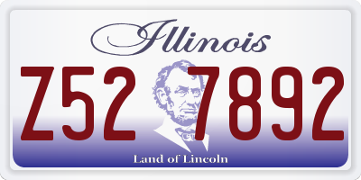 IL license plate Z527892