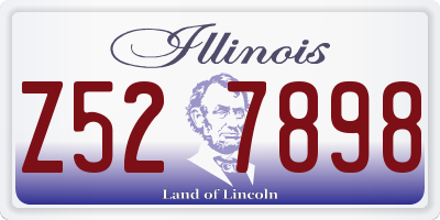 IL license plate Z527898