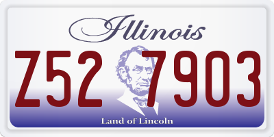 IL license plate Z527903