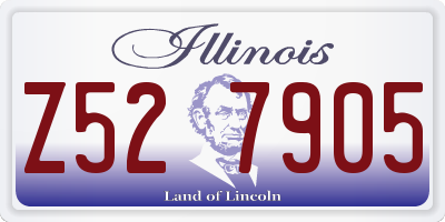 IL license plate Z527905