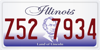 IL license plate Z527934