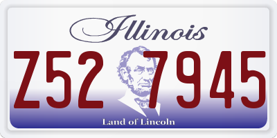 IL license plate Z527945