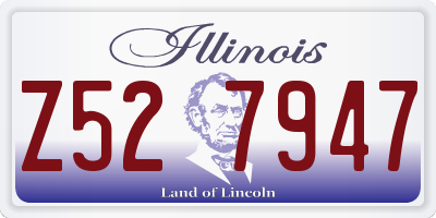 IL license plate Z527947