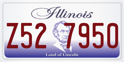 IL license plate Z527950