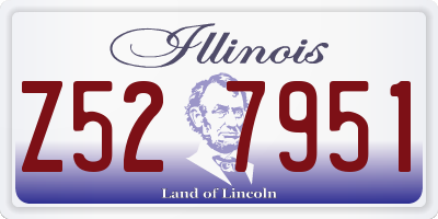 IL license plate Z527951