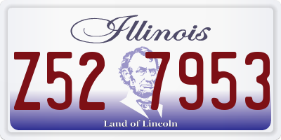 IL license plate Z527953