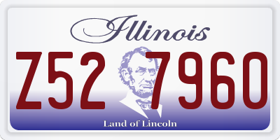 IL license plate Z527960