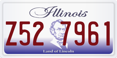 IL license plate Z527961
