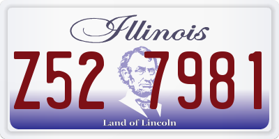IL license plate Z527981