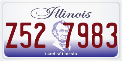 IL license plate Z527983
