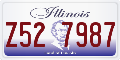 IL license plate Z527987