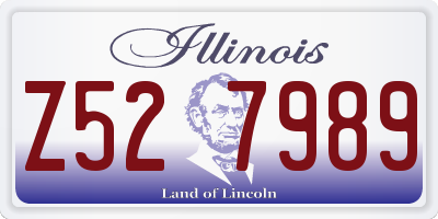 IL license plate Z527989