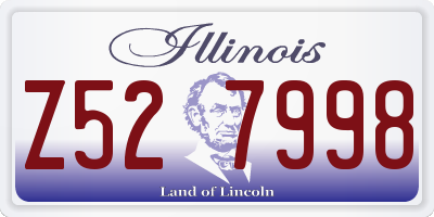 IL license plate Z527998