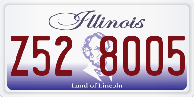 IL license plate Z528005