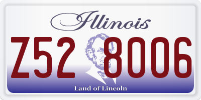 IL license plate Z528006