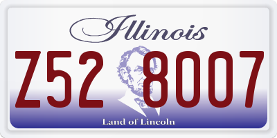 IL license plate Z528007