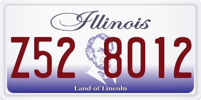 IL license plate Z528012