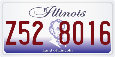 IL license plate Z528016