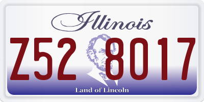 IL license plate Z528017