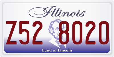 IL license plate Z528020