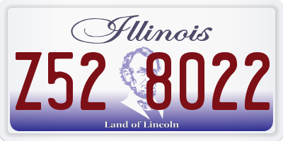 IL license plate Z528022