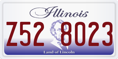 IL license plate Z528023