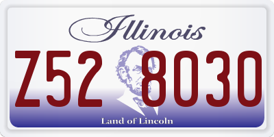 IL license plate Z528030