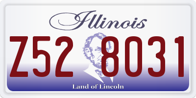 IL license plate Z528031