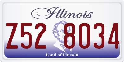 IL license plate Z528034