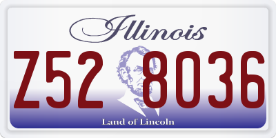 IL license plate Z528036