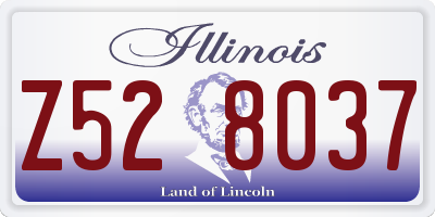 IL license plate Z528037