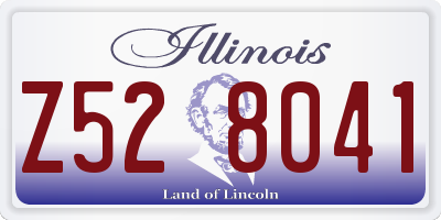 IL license plate Z528041