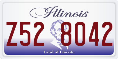 IL license plate Z528042