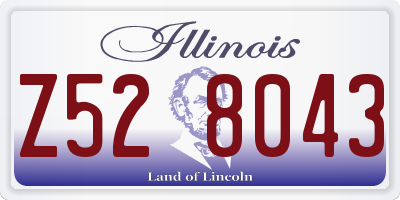 IL license plate Z528043