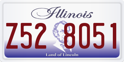 IL license plate Z528051