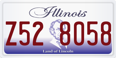 IL license plate Z528058