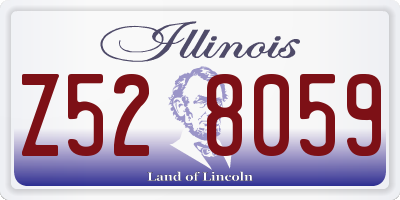 IL license plate Z528059