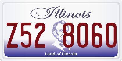IL license plate Z528060