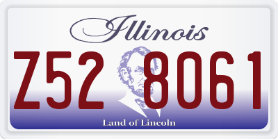 IL license plate Z528061