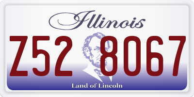 IL license plate Z528067