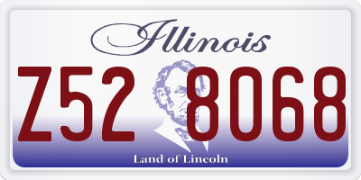 IL license plate Z528068