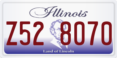 IL license plate Z528070