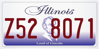 IL license plate Z528071