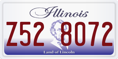 IL license plate Z528072