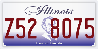 IL license plate Z528075