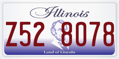 IL license plate Z528078
