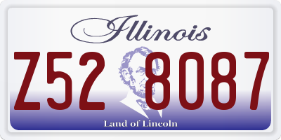 IL license plate Z528087